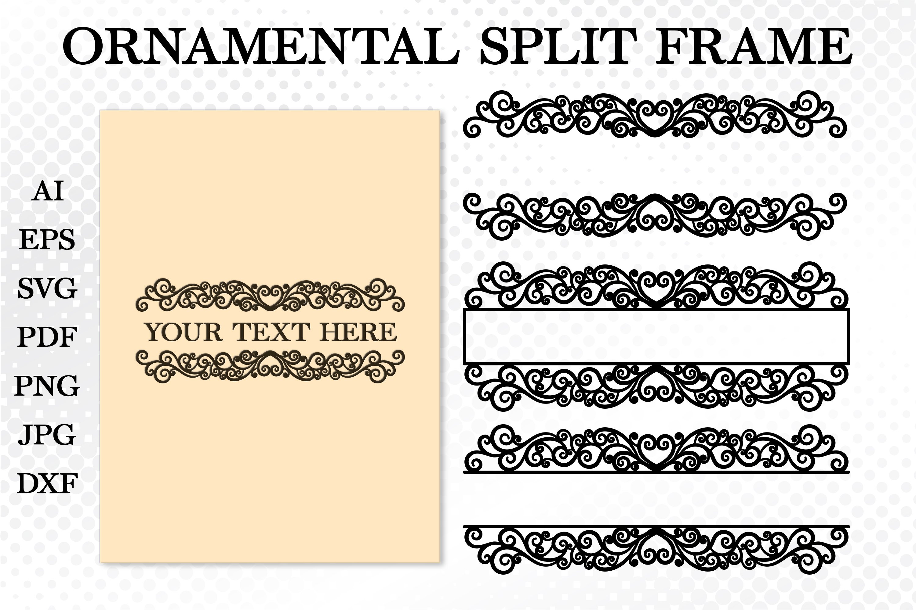 Download Flourish Svg Vintage Frames Svg Ornamental Split Frame Svg 1327028 Cut Files Design Bundles