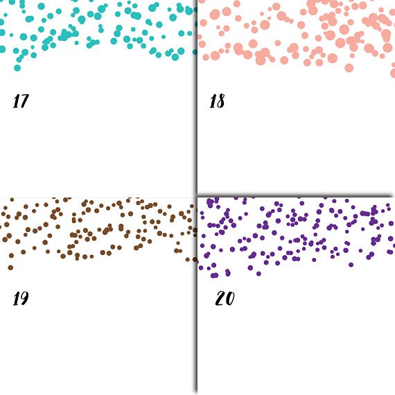 Colorful Confetti Overlay Clipart (46024) Illustrations Design Bundles