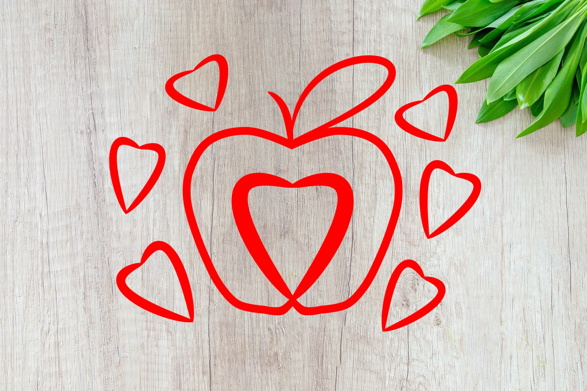 Download Apple Svg Apple Hearts Svg Teacher Svg 1280635 Cut Files Design Bundles
