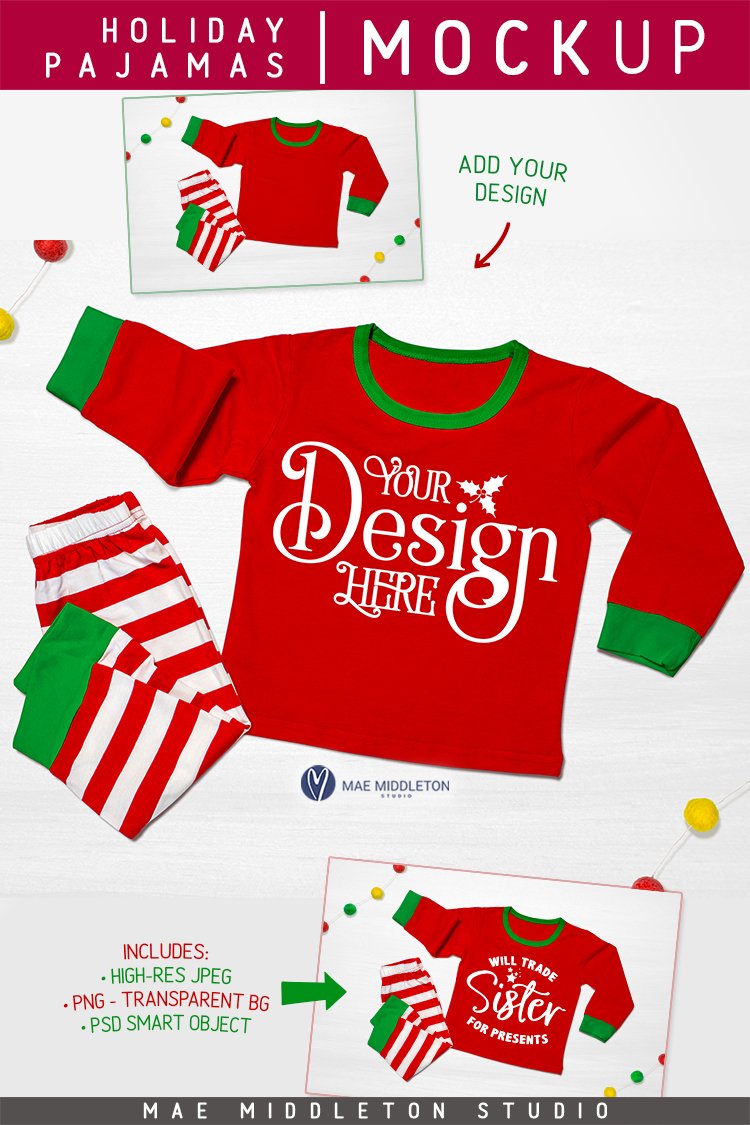 Download Christmas mock up - Holiday Pajamas (296683) | Clothing ...