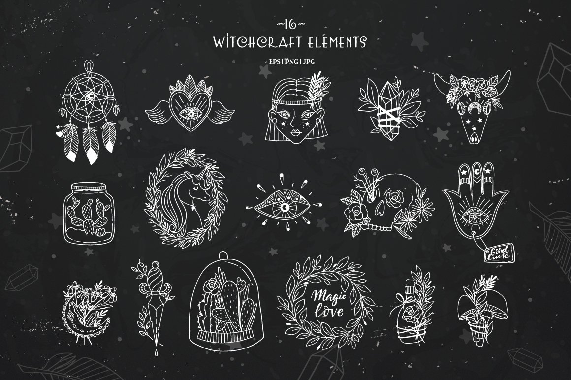 Magic stickers collection (286937) | Illustrations | Design Bundles