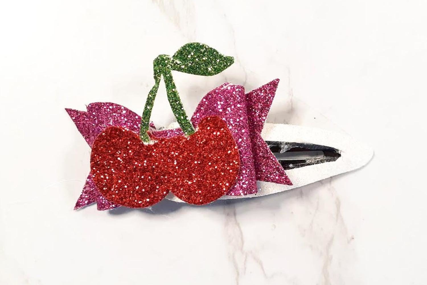 Cherry hair barrettes template svg dxf png ai files (1132608) Cut