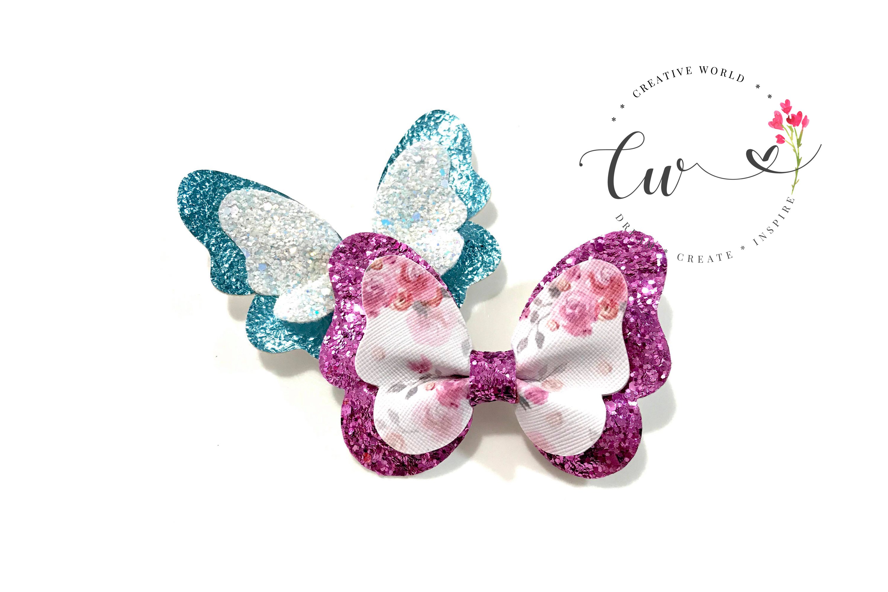 2 in 1 Butterfly Pinch Bow Digital Template | Pinch Bow (264831) | SVGs ...