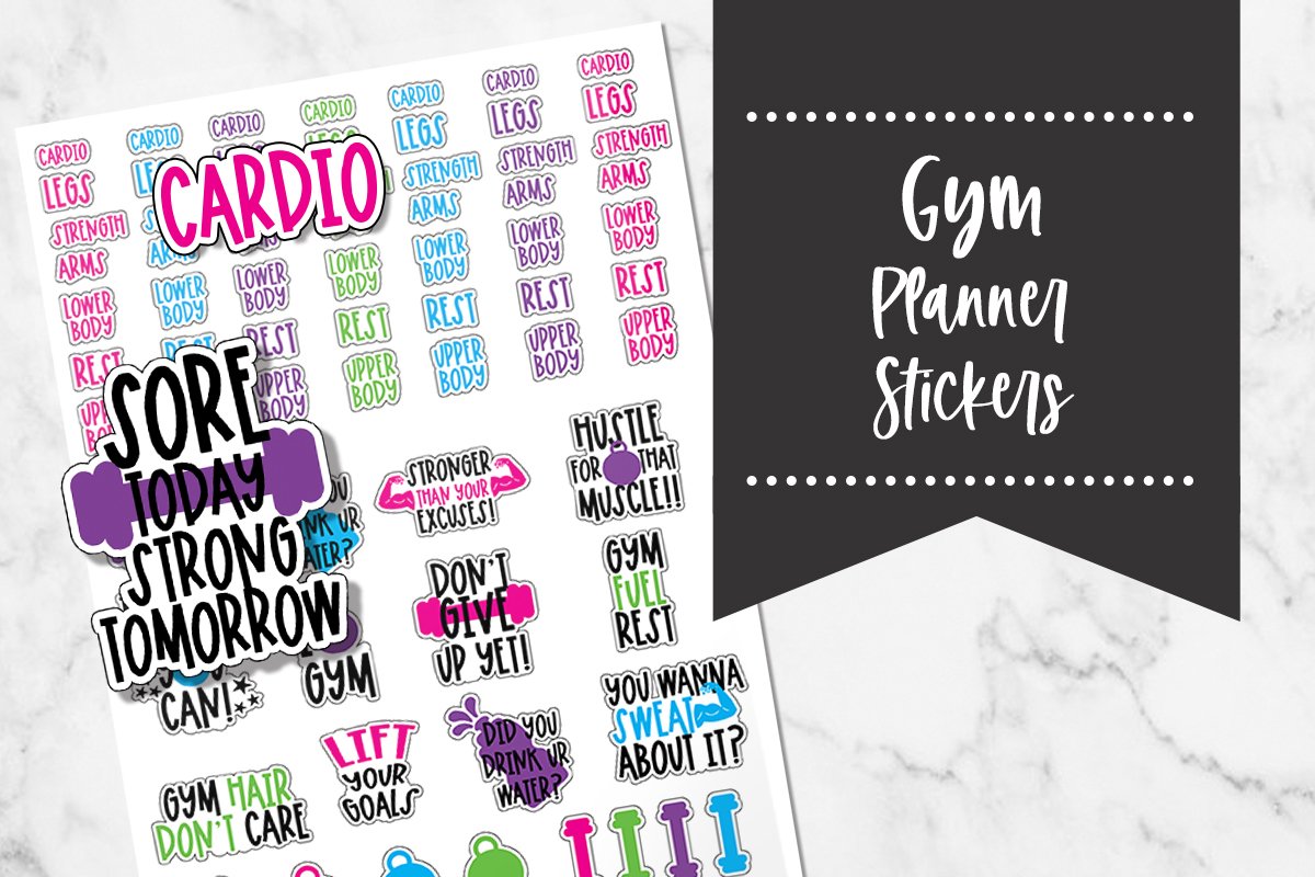 Gym Workout Planner Stickers