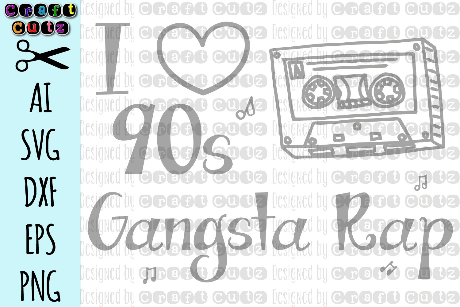 I Love 90s Gangsta Rap svg, Little Gangsta svg, Hip Hop svg (302877