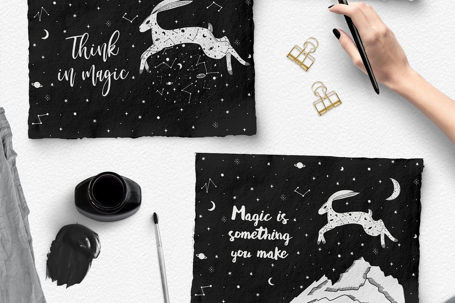 Magic Space. Black and White