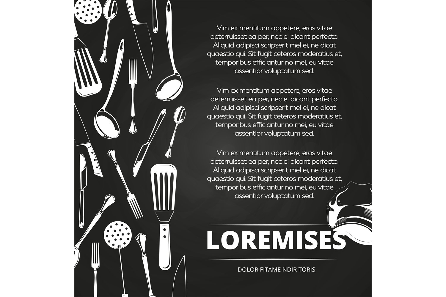 Vintage restaurant chalkboard poster design (866981) Illustrations