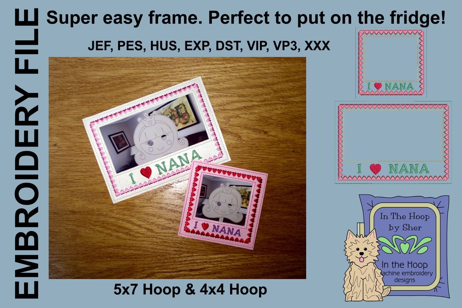 I Love Nana Picture Frames 4 x 4 and 5 x 7 Hoops (561488