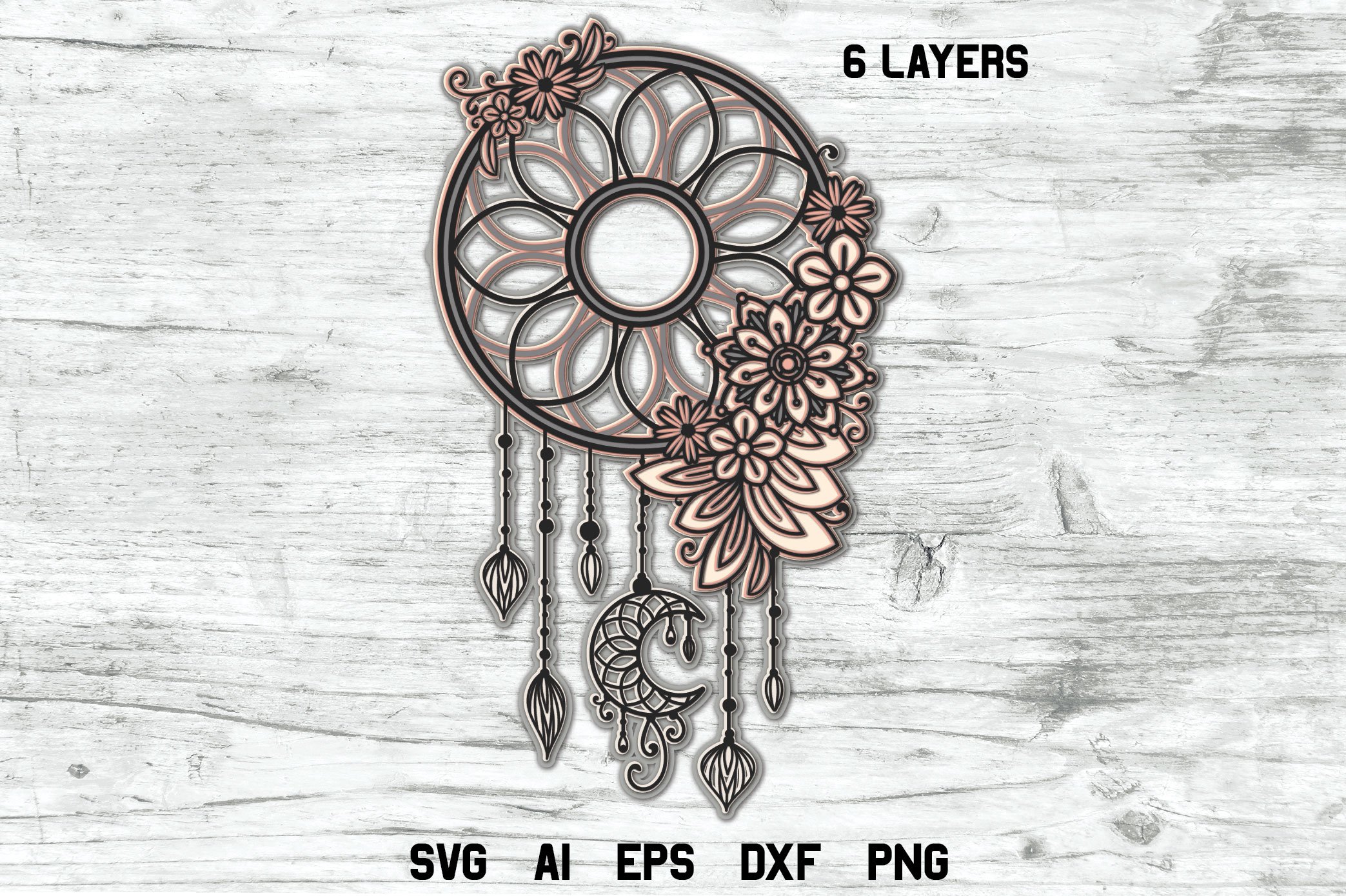 Dream Catcher Svg 3d Layered Multi Layer Boho Svg Cut File 571980 Cut Files Design Bundles