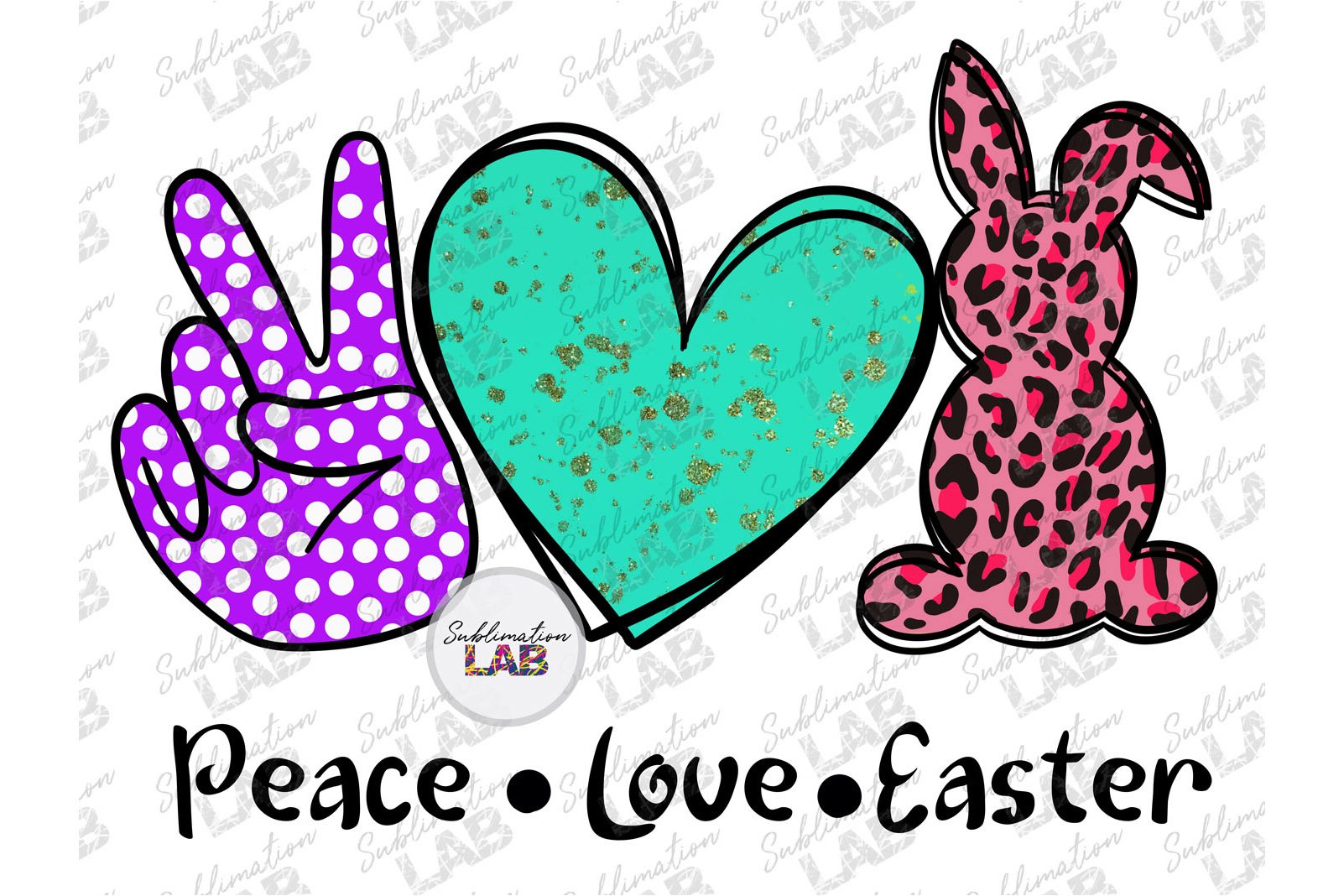 Easter Sublimation Design PNG Peace 