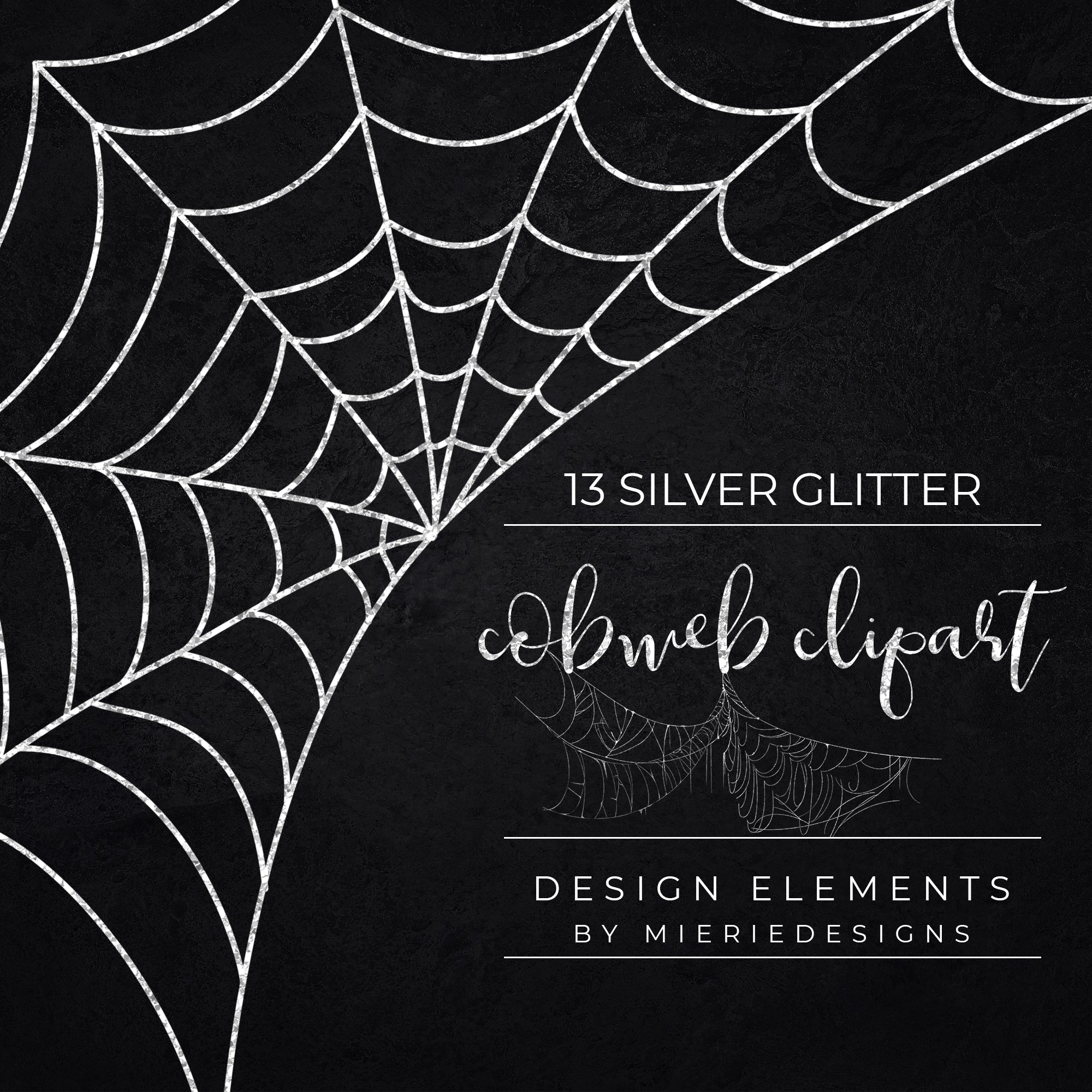 silver glitter halloween spider web clipart cobweb png 963966 elements design bundles design bundles