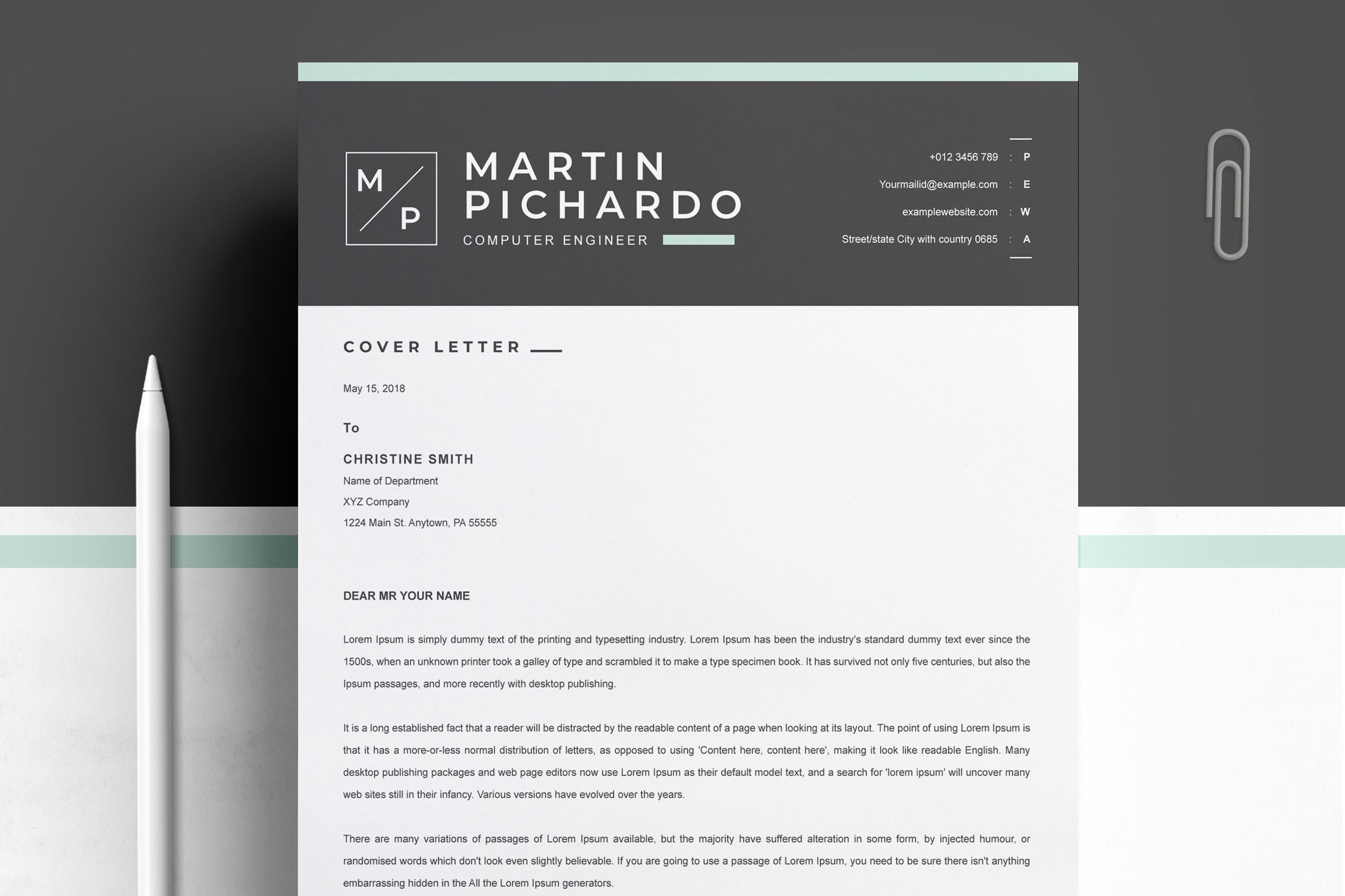 Download Modern Resume Template For Word Apple Pages 989322 Resume Templates Design Bundles