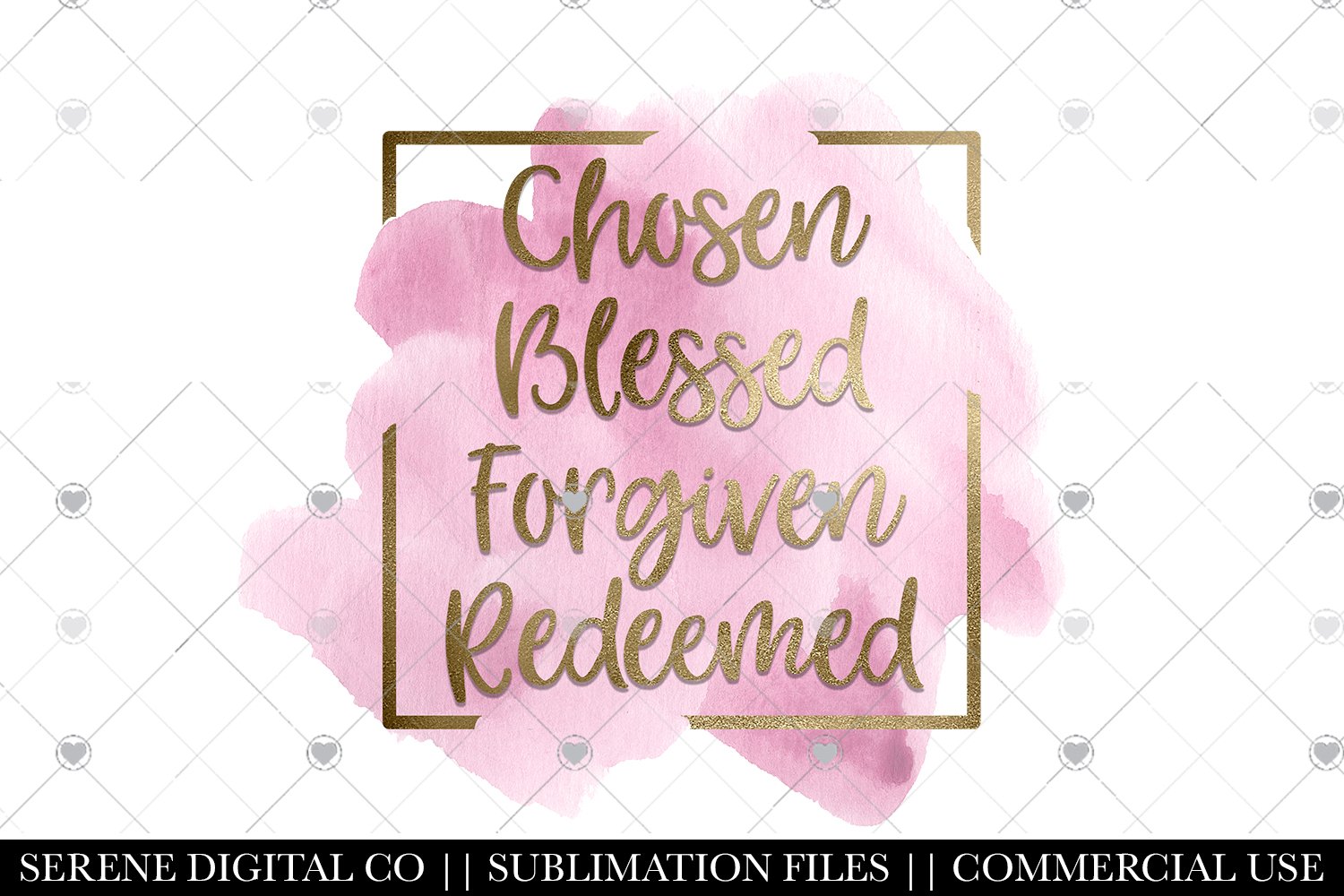 Download Christian Sublimation File Chosen Blessed Redeemed Png 1220903 Sublimation Design Bundles