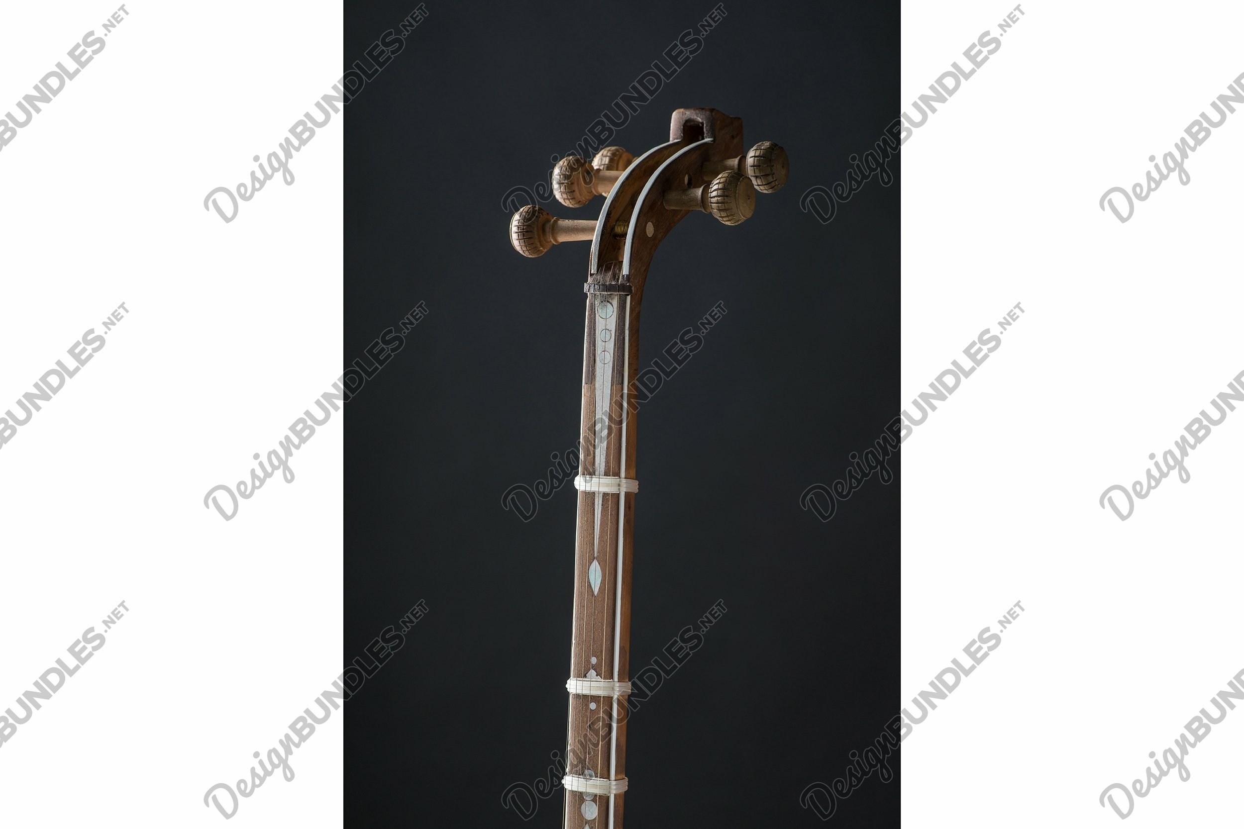 Fretboard of an ancient Asian stringed musical instrument (1229546 ...