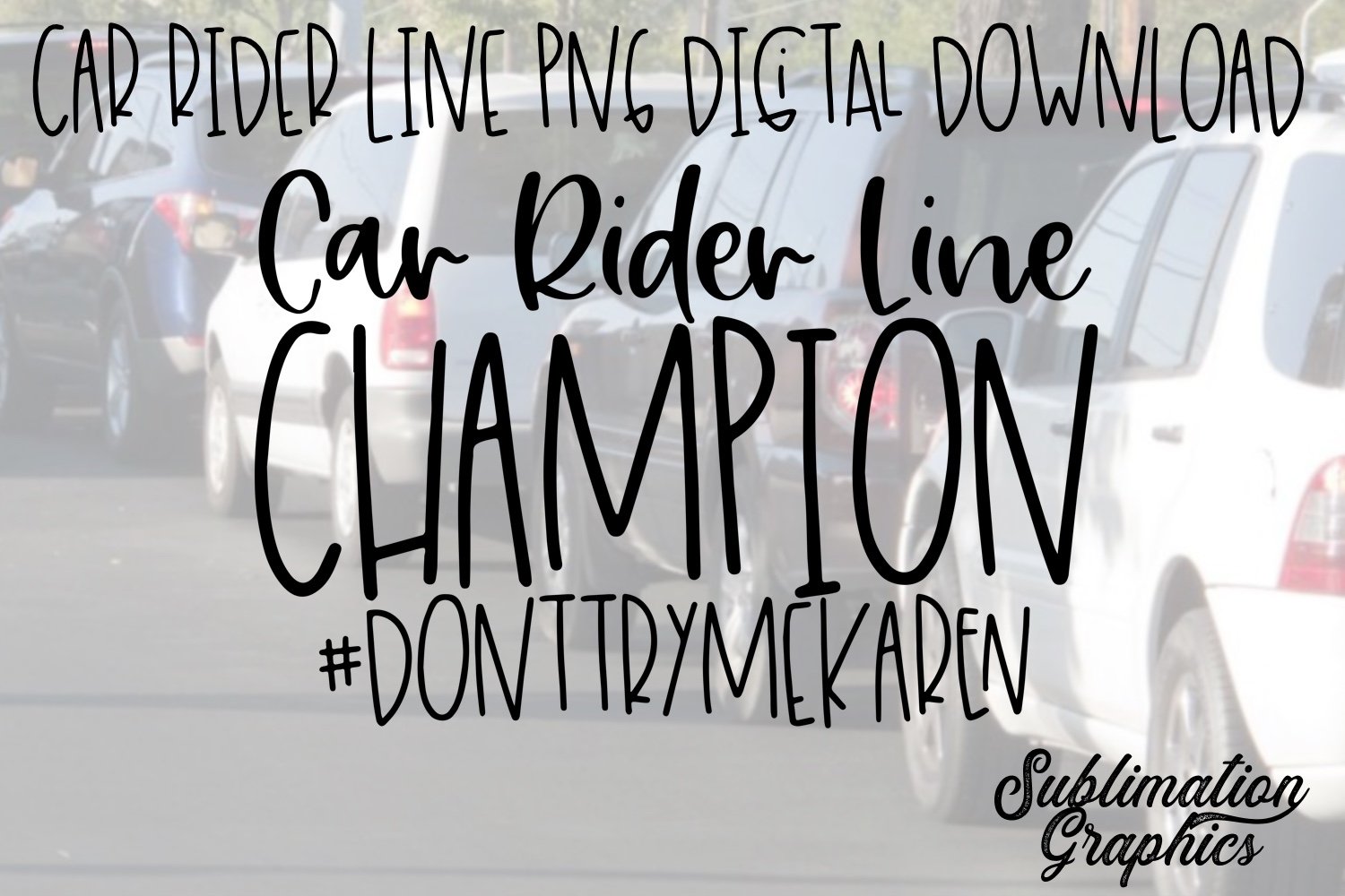 Car Rider Line Sign Car Rider Line PNG (321308) | Illustrations | Design Bundles