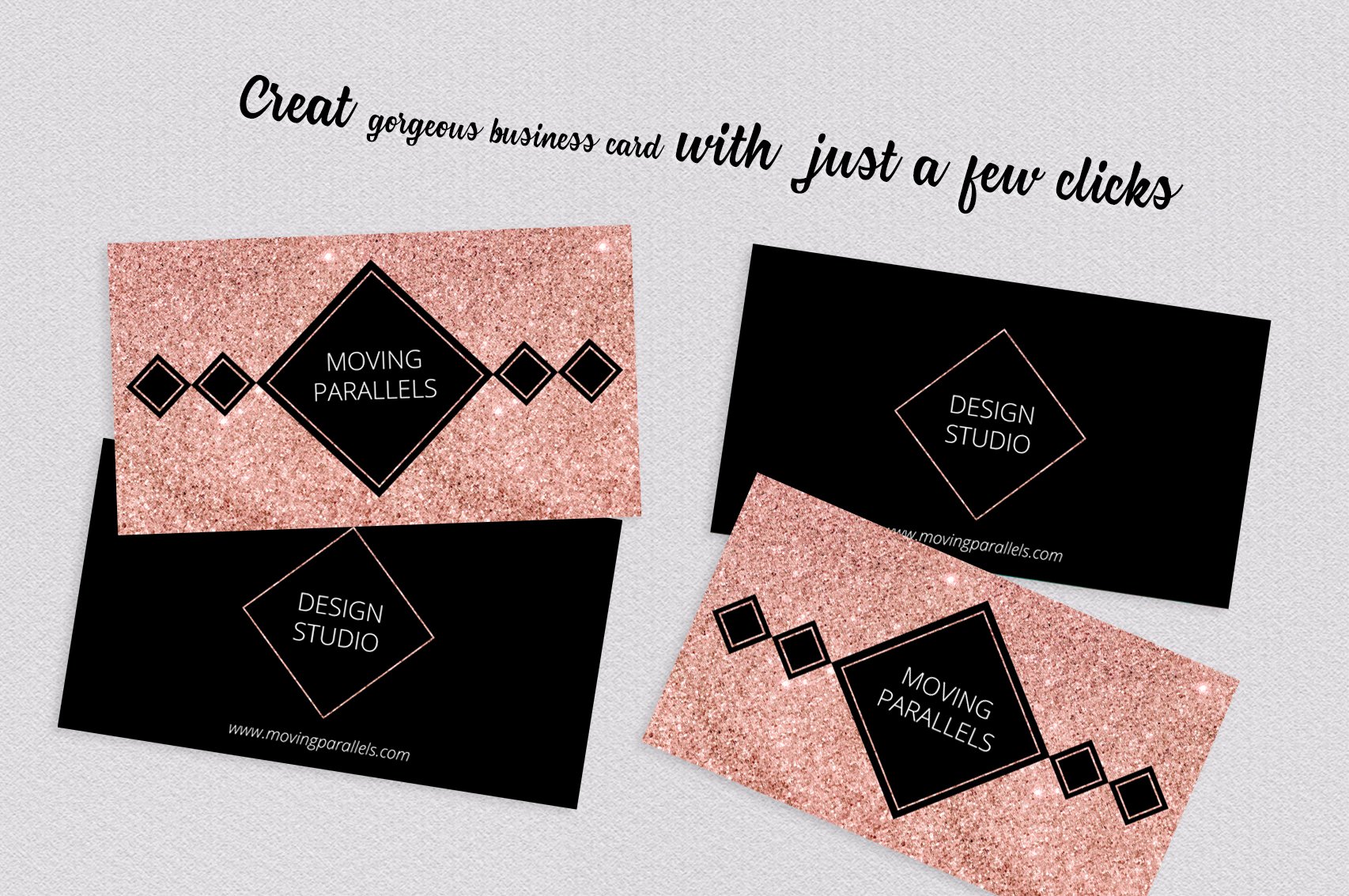Rose Gold Foil Marble Business Card