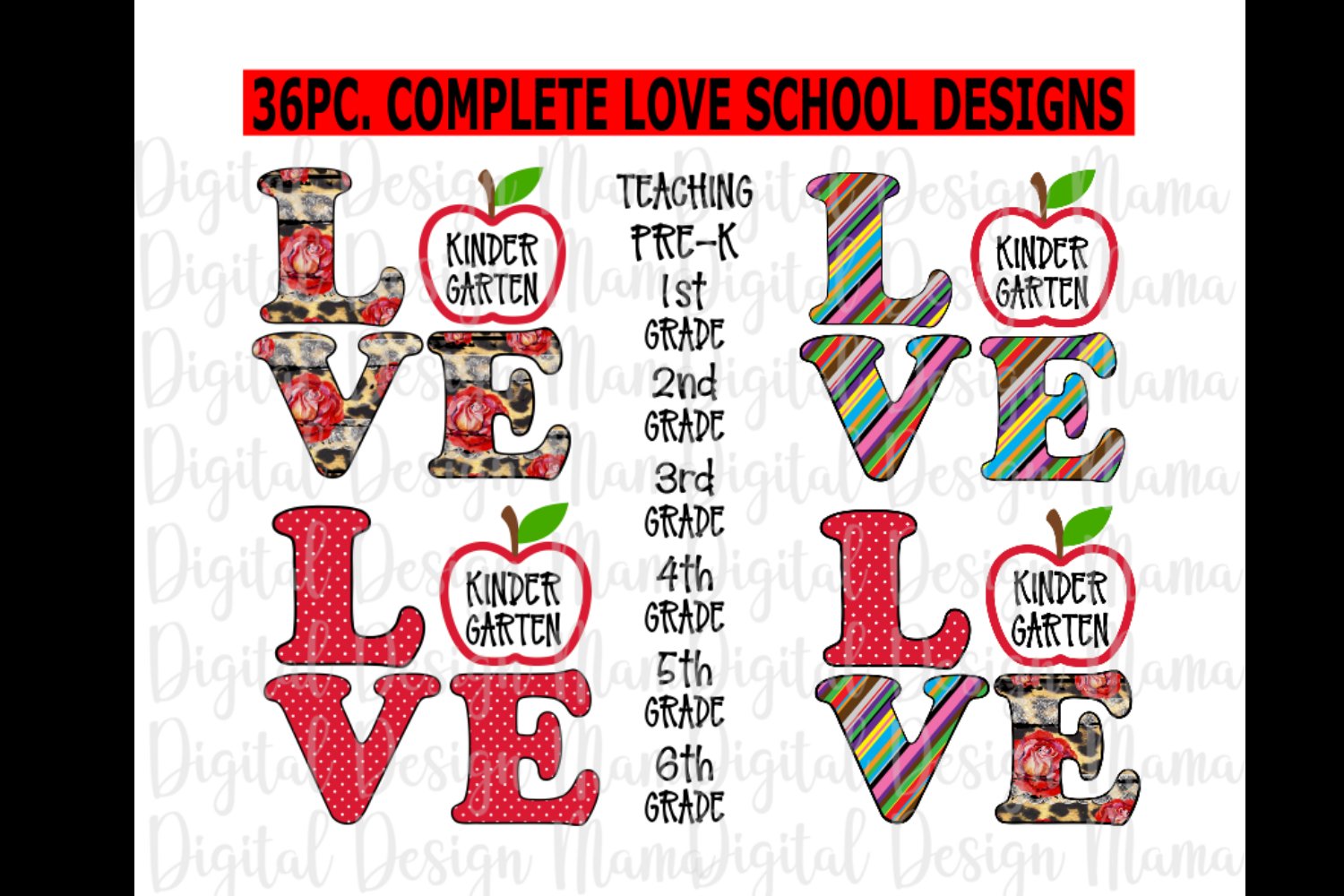 Back To School Clipart Png Bundle 36pc Complete Designs Illustrations Design Bundles