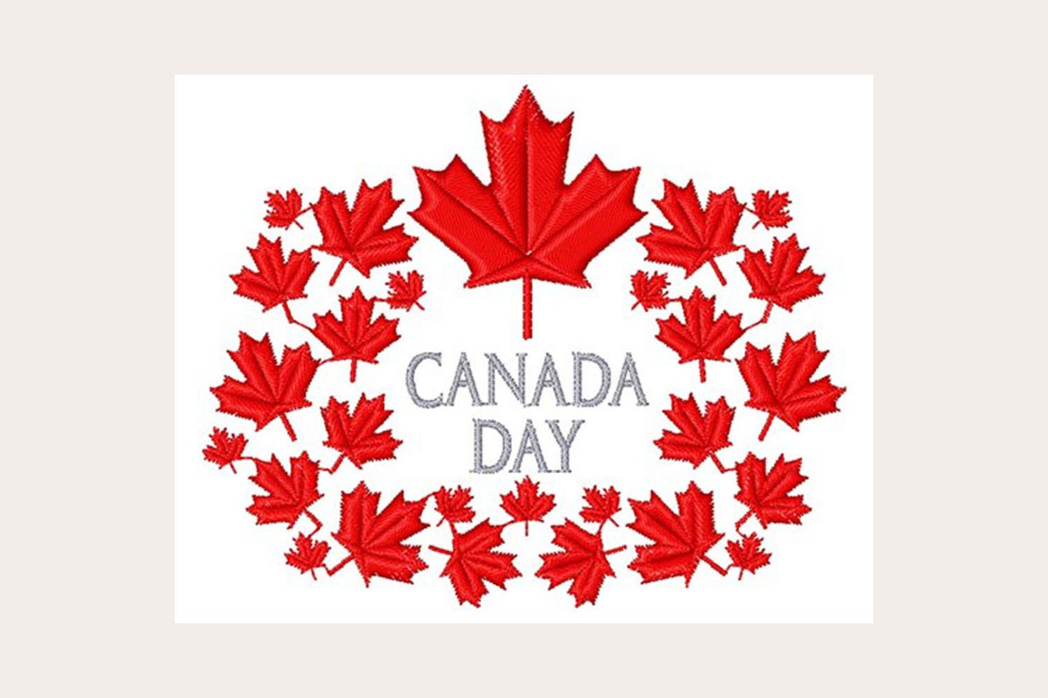 Canada Day Maple Leaves Machine Embroidery Design (477378