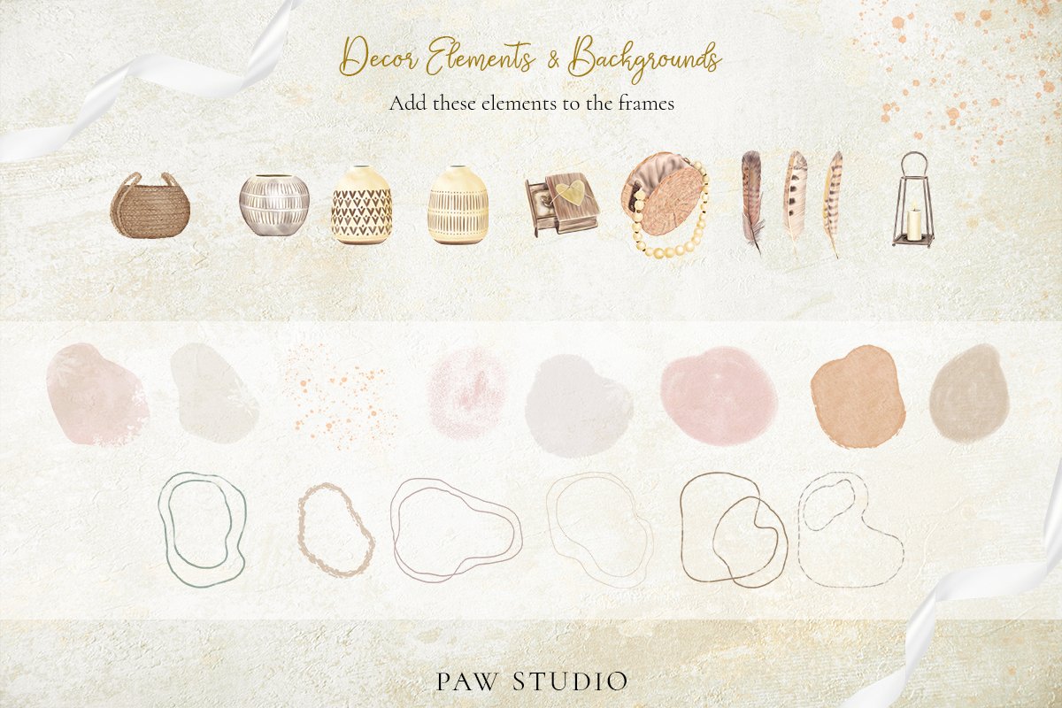 Printable Wreath Borders Boho