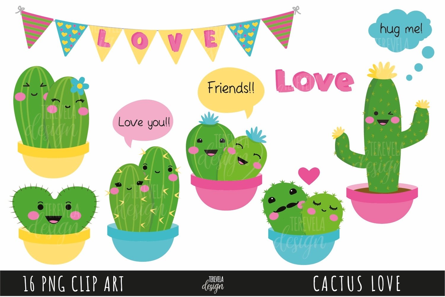 CUTE VALENTINES CACTUS, CACTUS LOVE