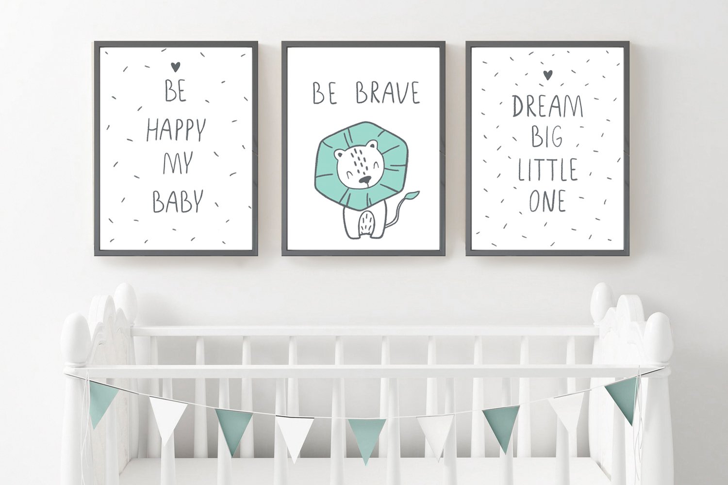 Printable nursery room posters, set of 3 (601178) | Other | Design Bundles