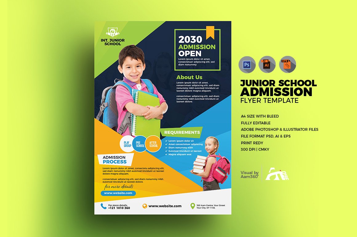 School Flyer Template (515879), image size:1160x772