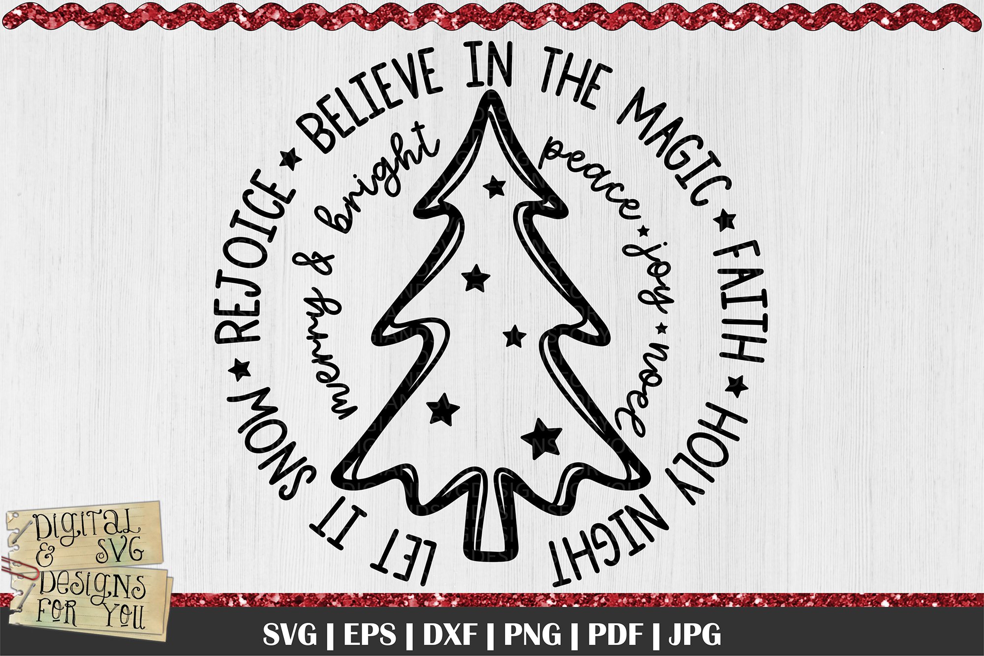 Christmas Tree with quotes SVG Christmas Tree SVG (1023035) Cut