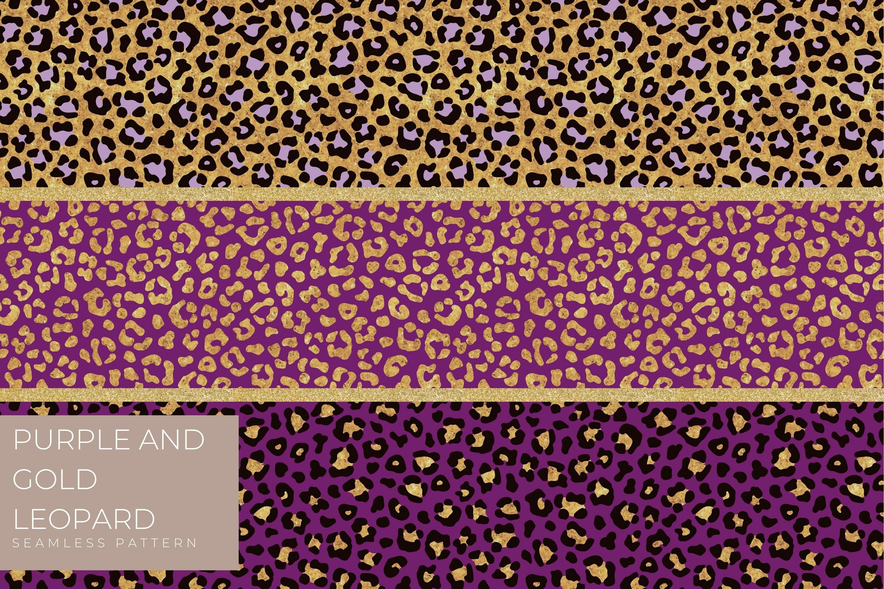 Purple and Gold Digital Paper, Seamless leopard skin, image size:3000x2000