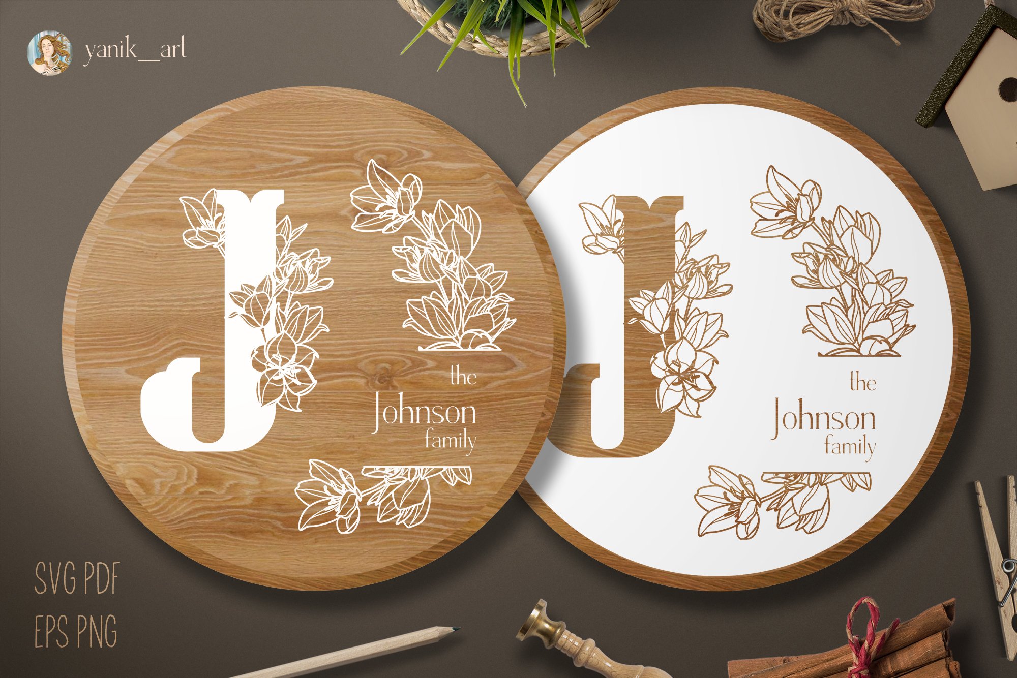 Download Floral Monogram J Svg Eps Png 1116421 Cut Files Design Bundles