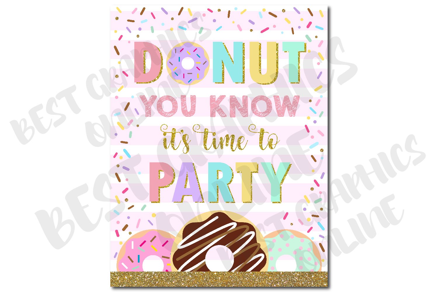 Download Donut Birthday Party Table Signs Donut Grow Up Birthday Sign 1105522 Party Design Bundles