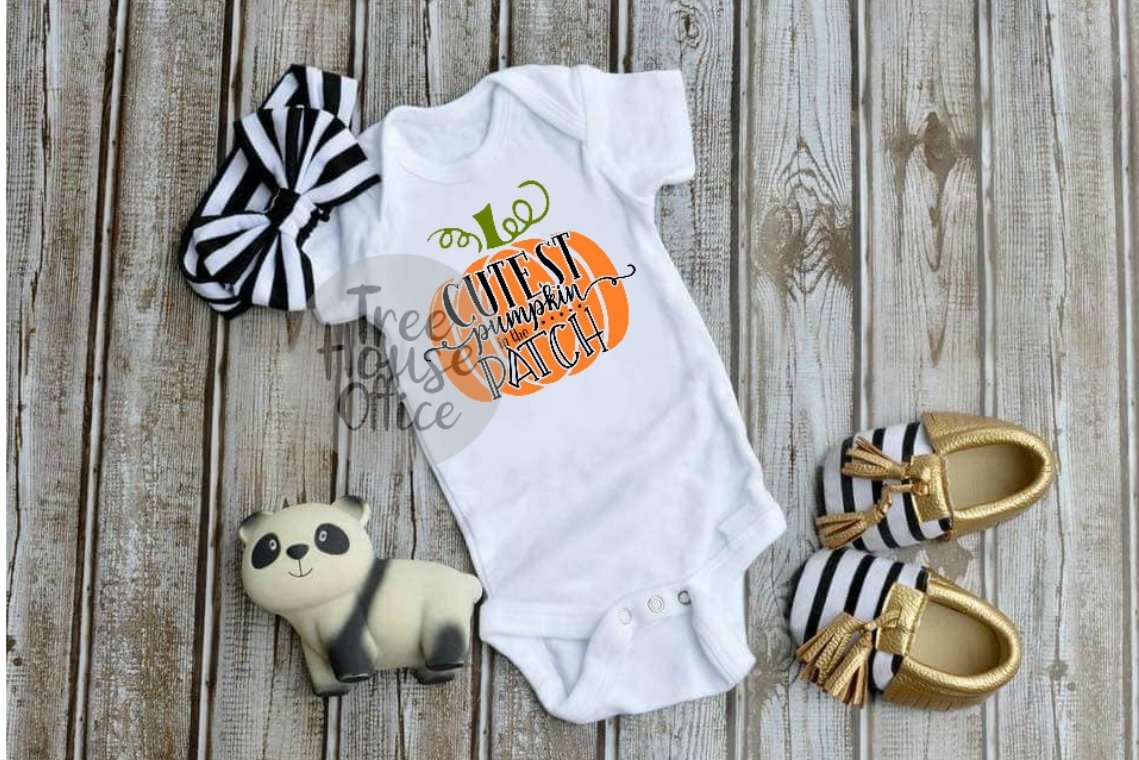Download Cutest Pumpkin In The Patch Fall Autumn Baby Svg Png Jpeg 371813 Svgs Design Bundles
