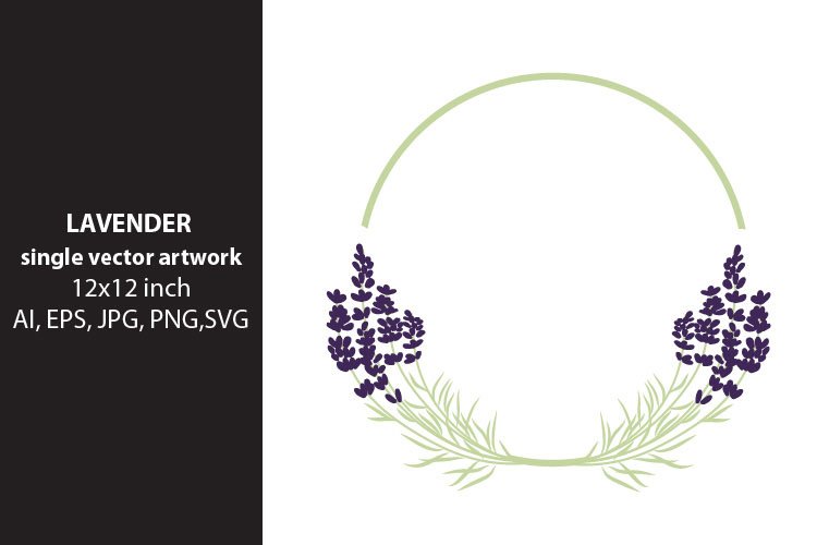 Single Lavender Flower Vector