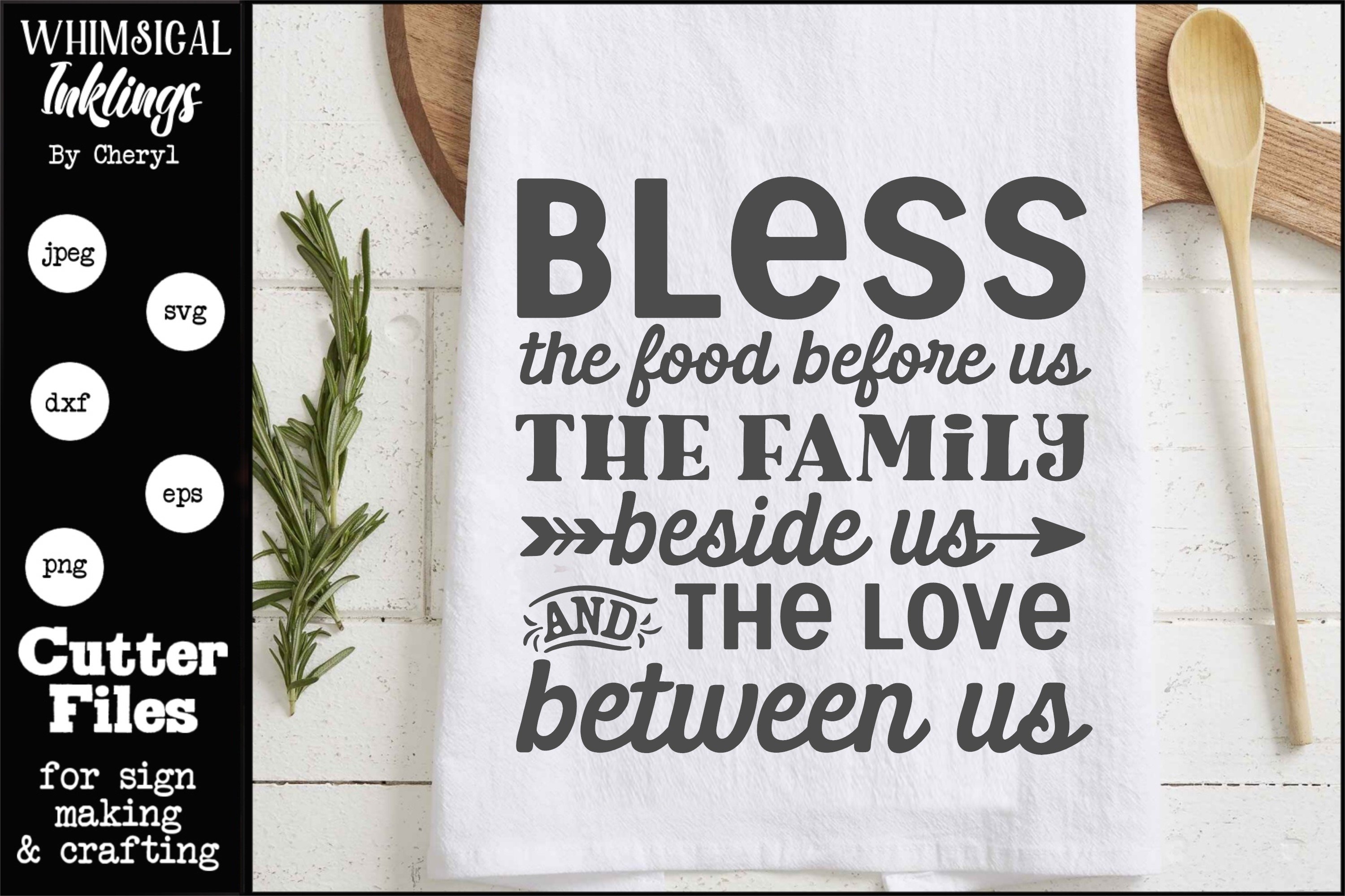 Bless The Food Before Us SVG (510523) | Cut Files | Design Bundles