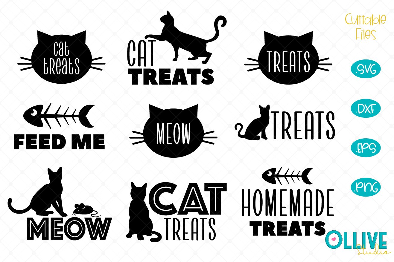 Cat Treat SVG Bundle (457666) Cut Files Design Bundles