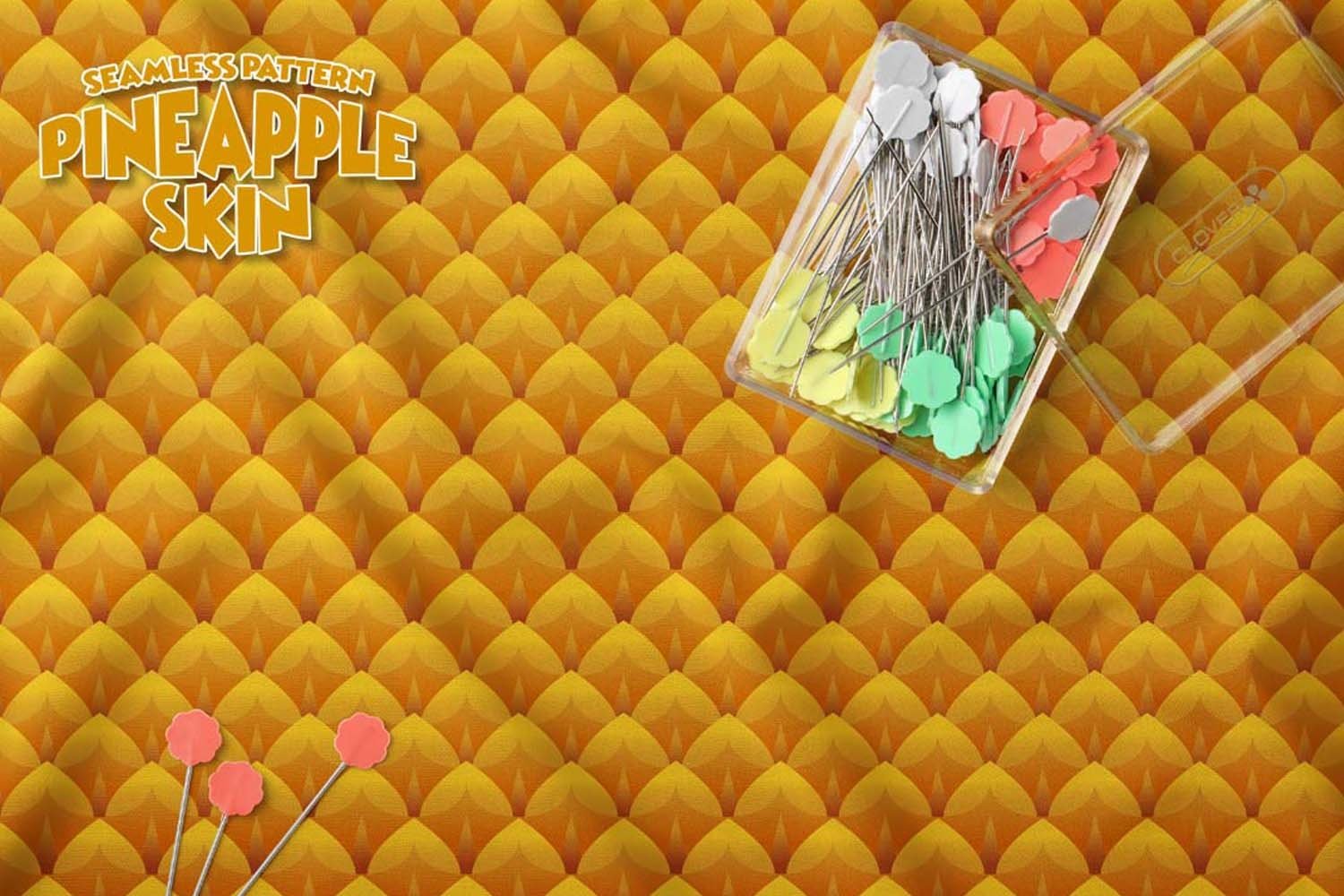 Seamless Patterns Pineapple Skin (419249) | Patterns | Design Bundles