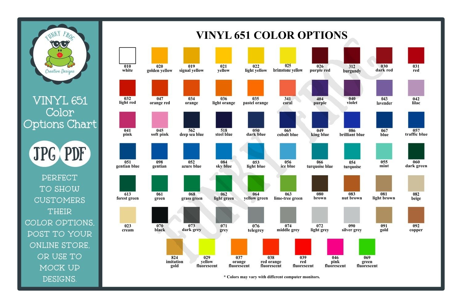 Oracal 651 Color Chart Kufalas