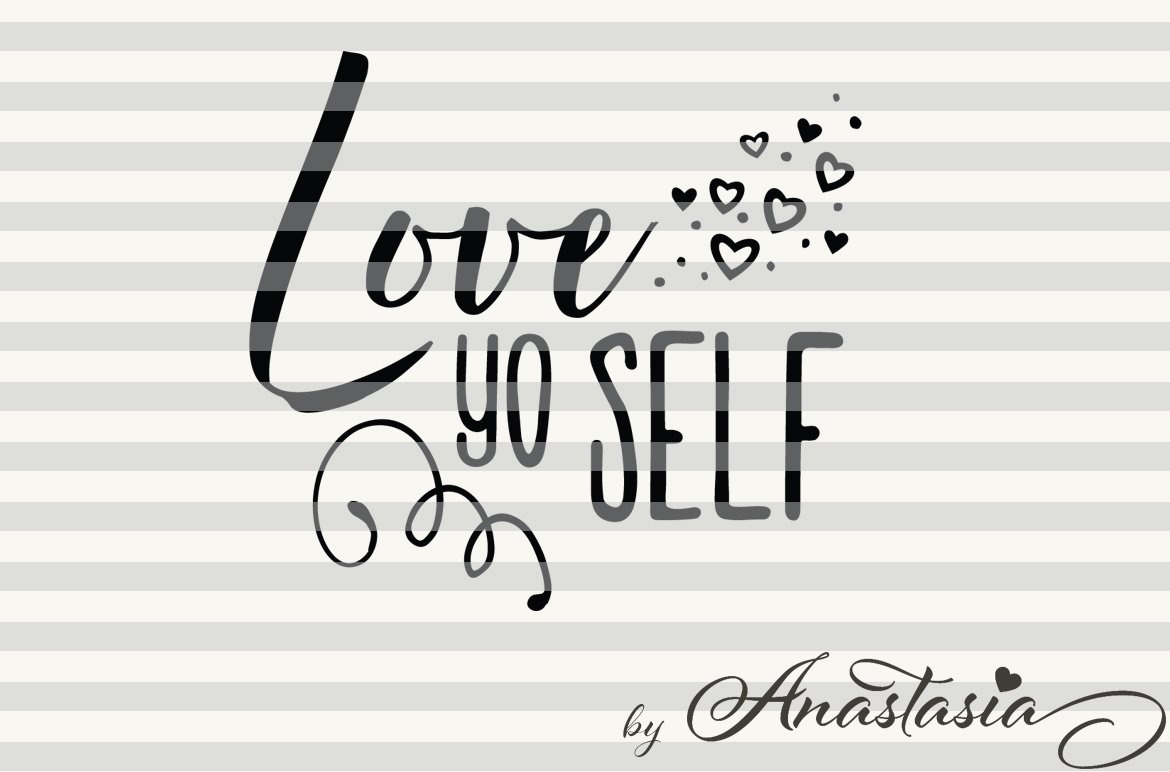 "Love Yo Self" Inspirational Quote Sticker - 5 Inch UV-Protected Vinyl Decal For Car, Truck, Laptop, Window, Bumper
