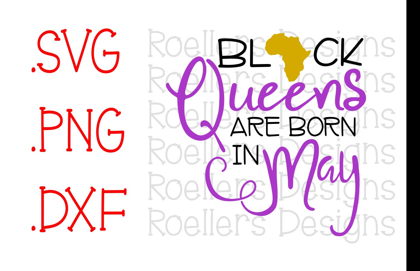 Free Black Queens Are Born In May Svg