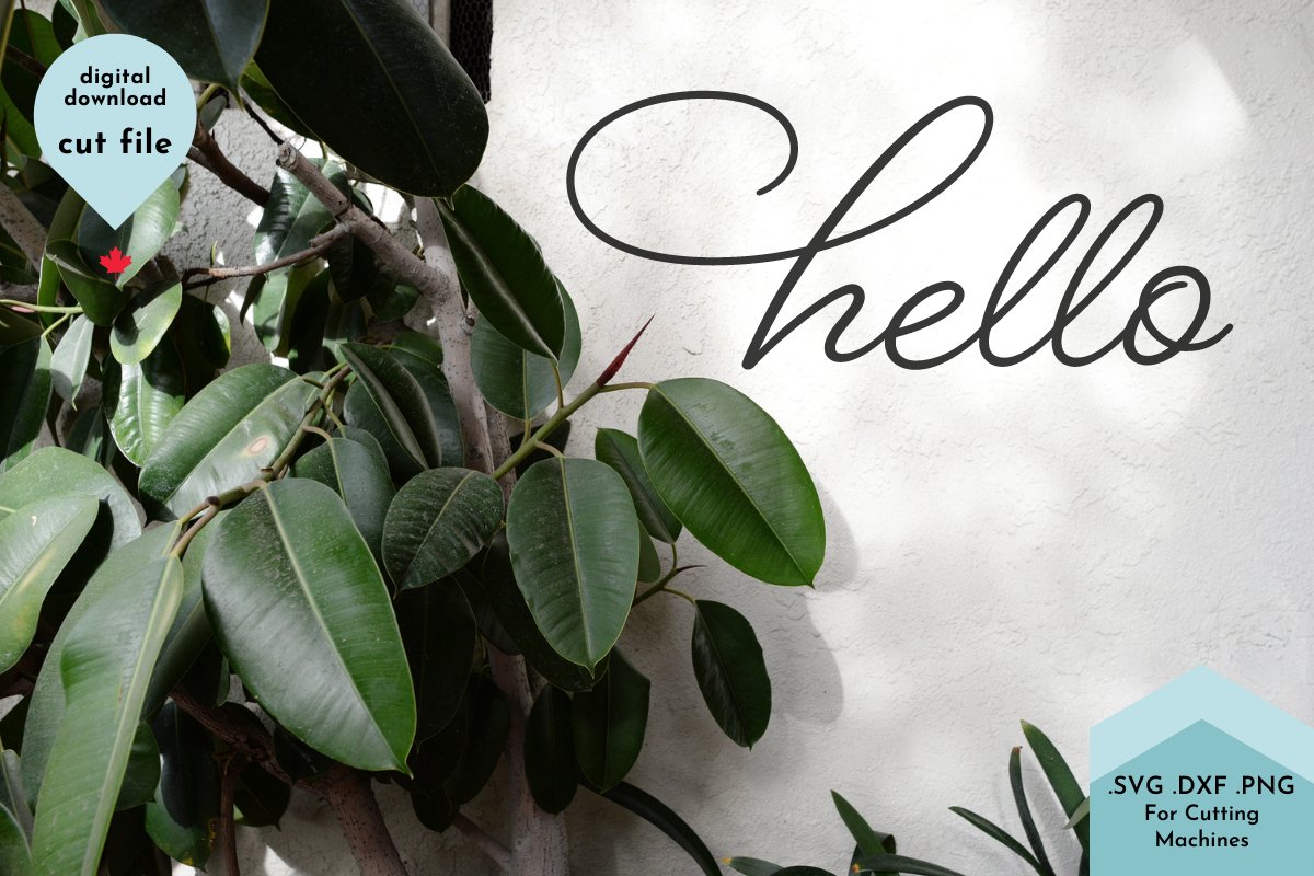 Hello SVG, cursive svg, Welcome sign svg (1056052) | Cut Files | Design ...