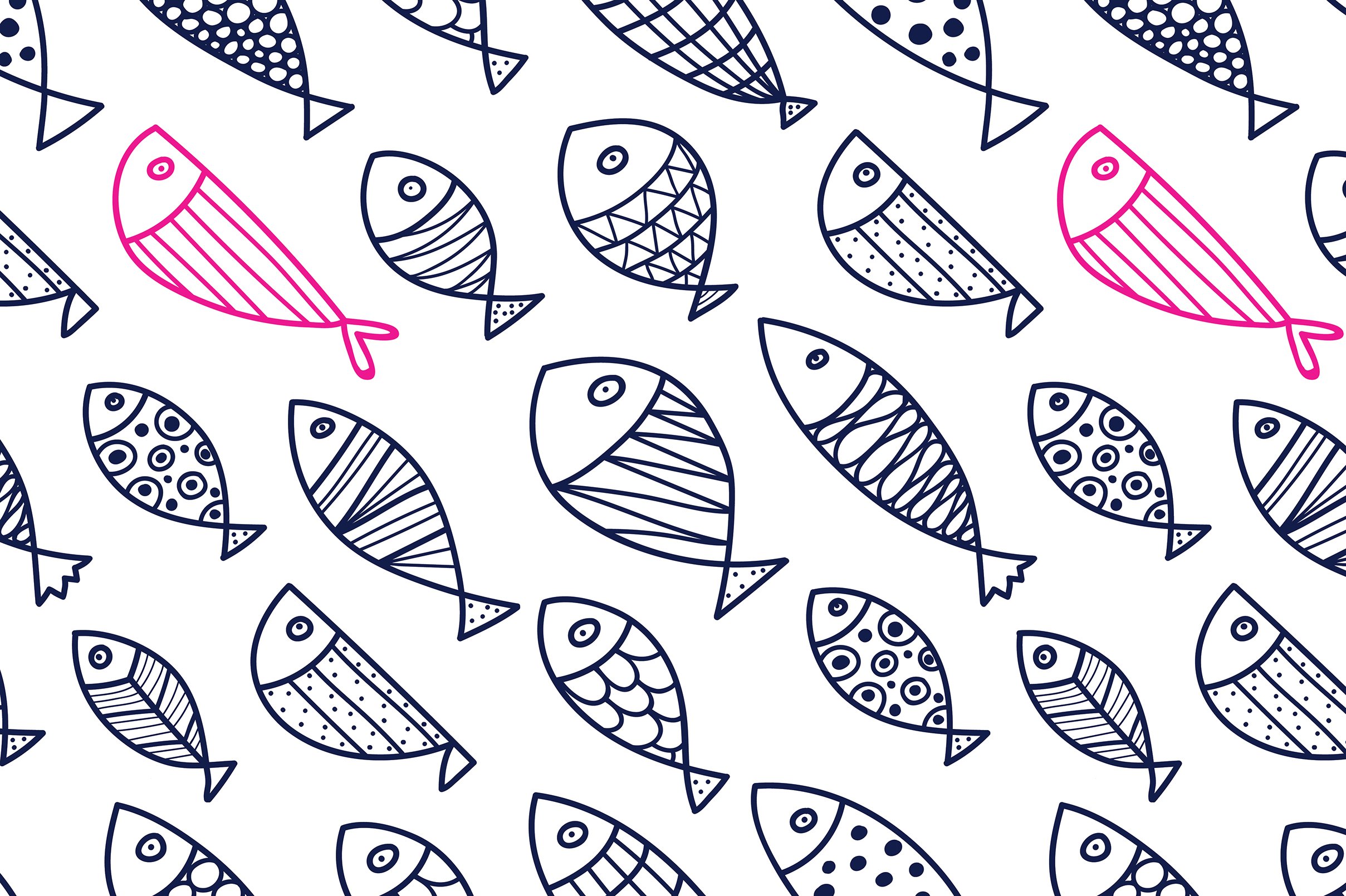 Fish! fish! fish! (278368) | Patterns | Design Bundles
