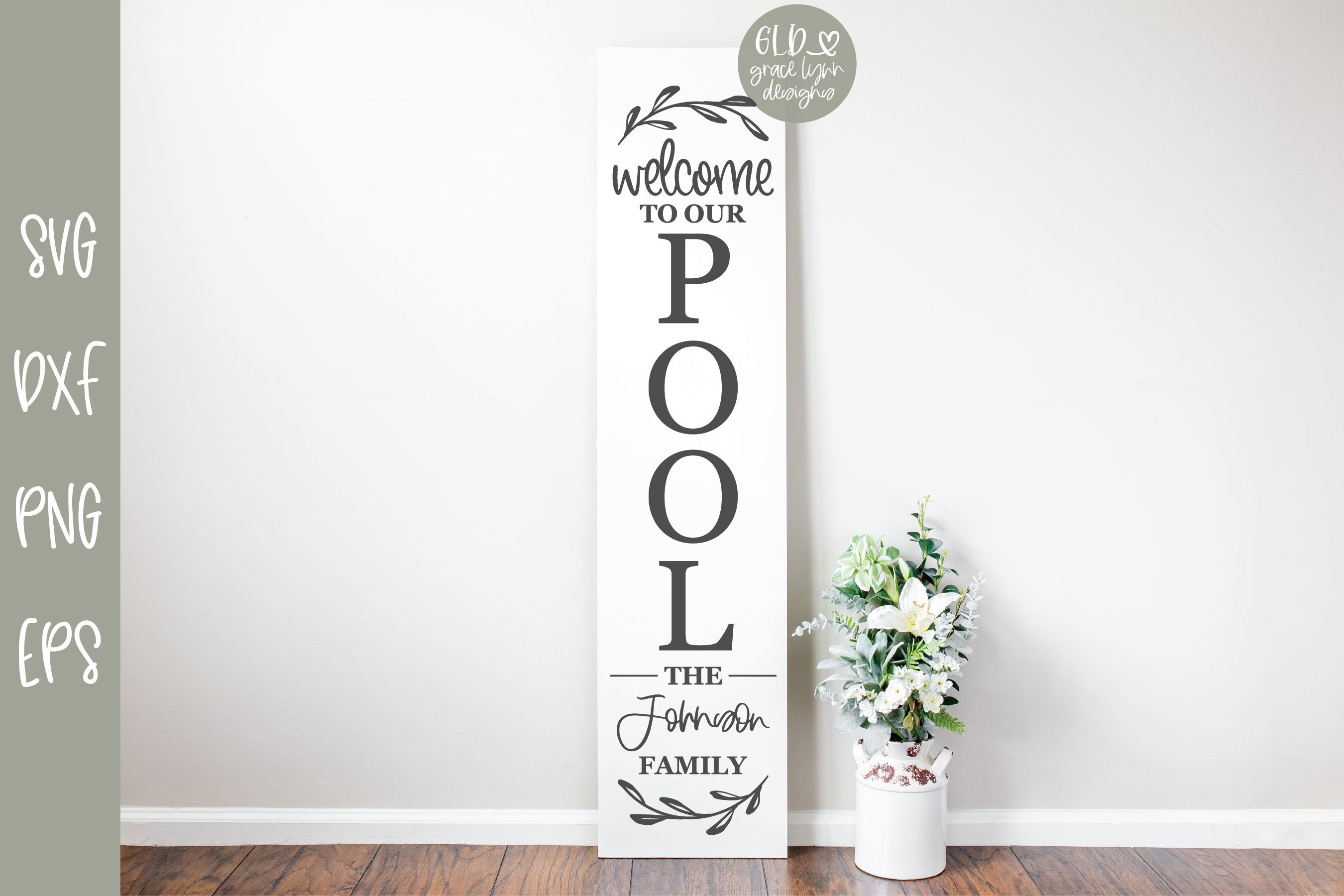 To Our Pool Family Name Sign SVG (667221) Cut Files