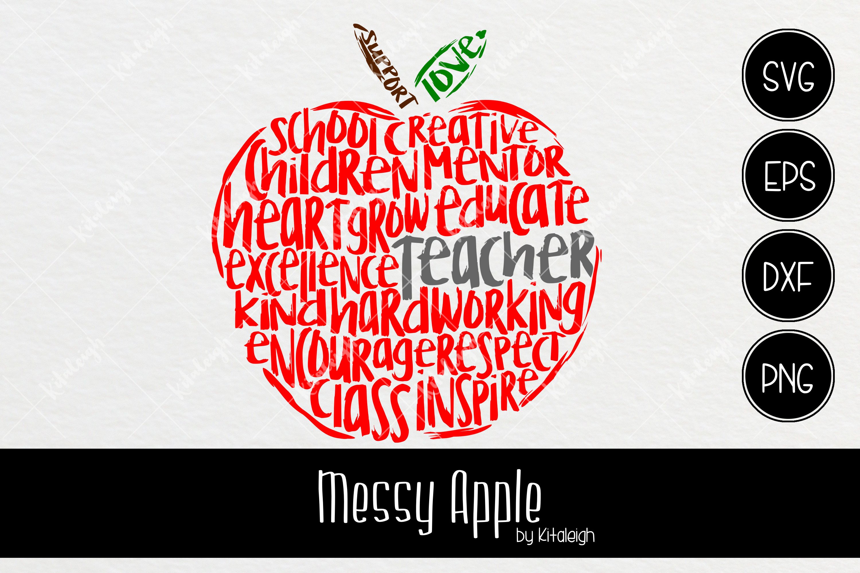 Messy Teacher Apple (107246) Cut Files Design Bundles