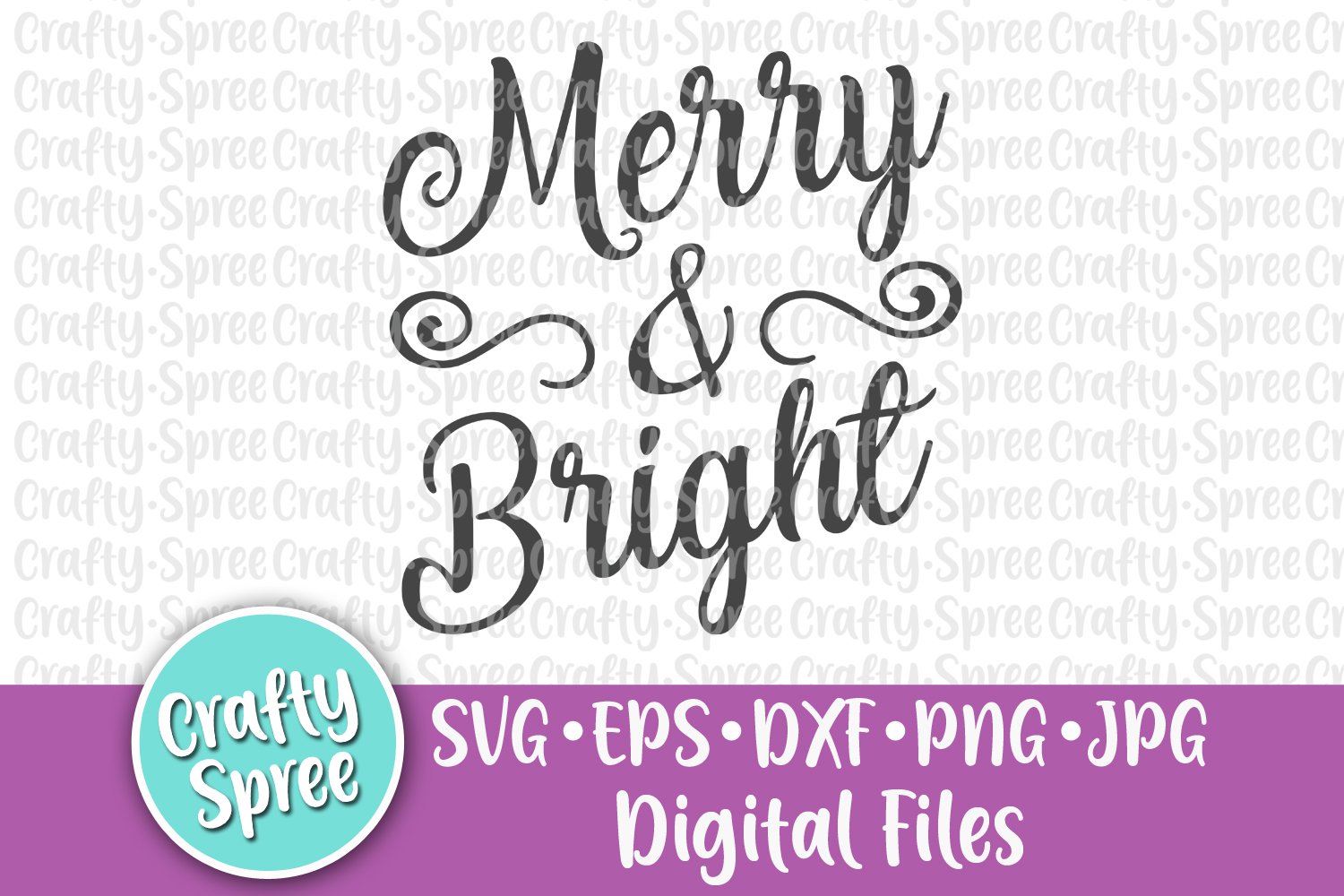 Merry and Bright SVG PNG DXF Cut File (214744) | SVGs | Design Bundles