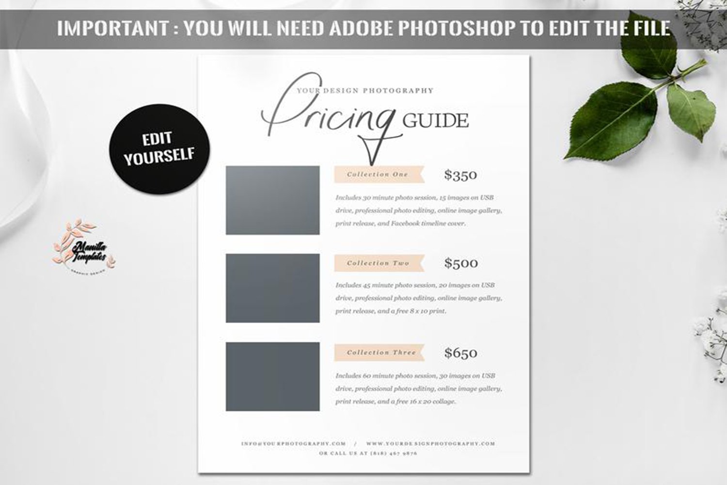 Price guide template , Photography pricing template, price-guide-template-photography-pricing-template