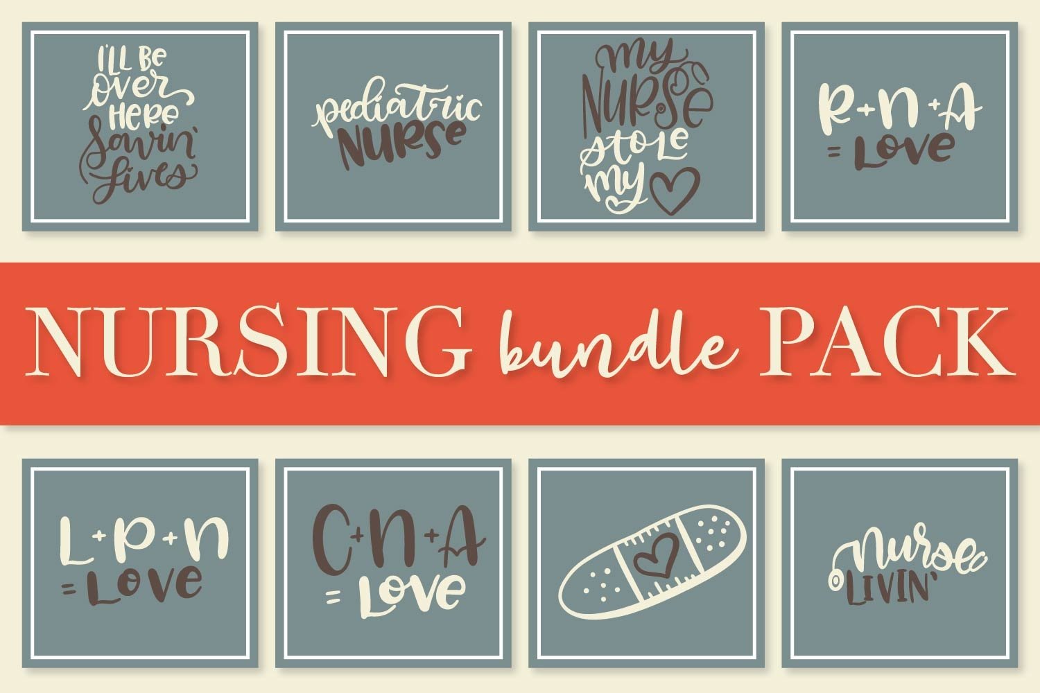 Nursing Bundle Pack The Ultimate Nurse Set! (217880) Hand Lettered