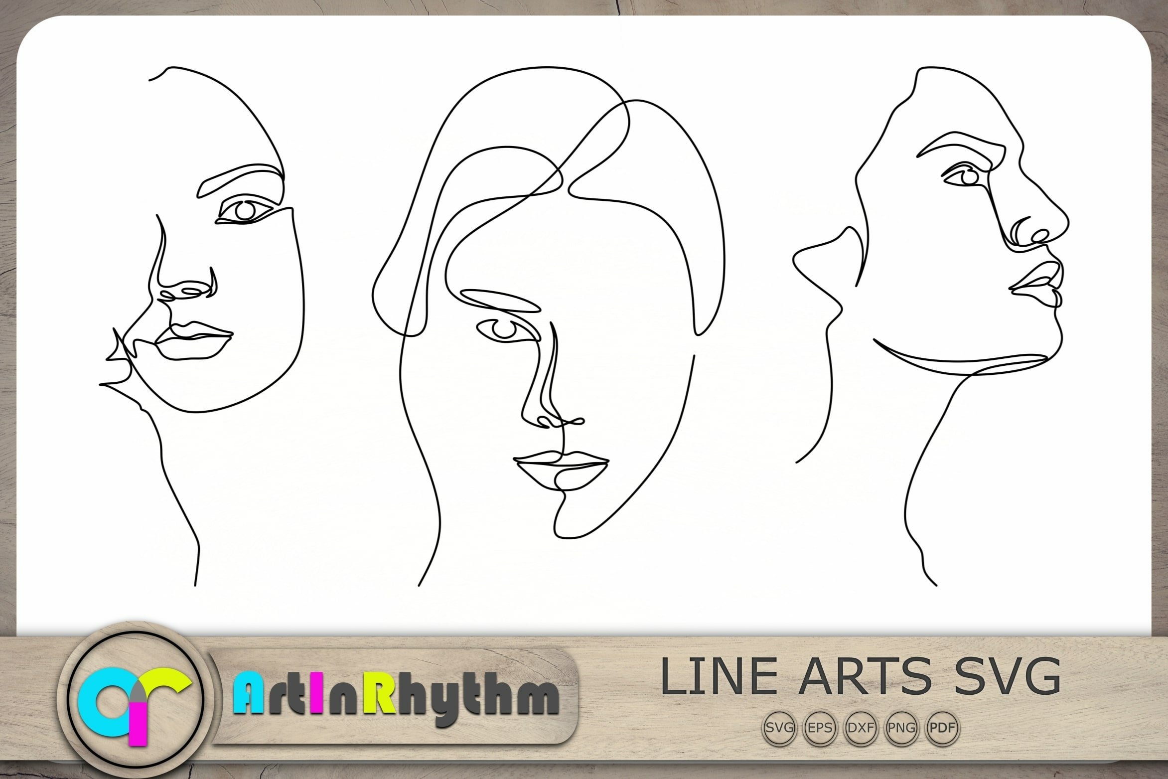 Women Faces Line Art SVG, Abstract Faces SVG, Face Line Arts (2291988