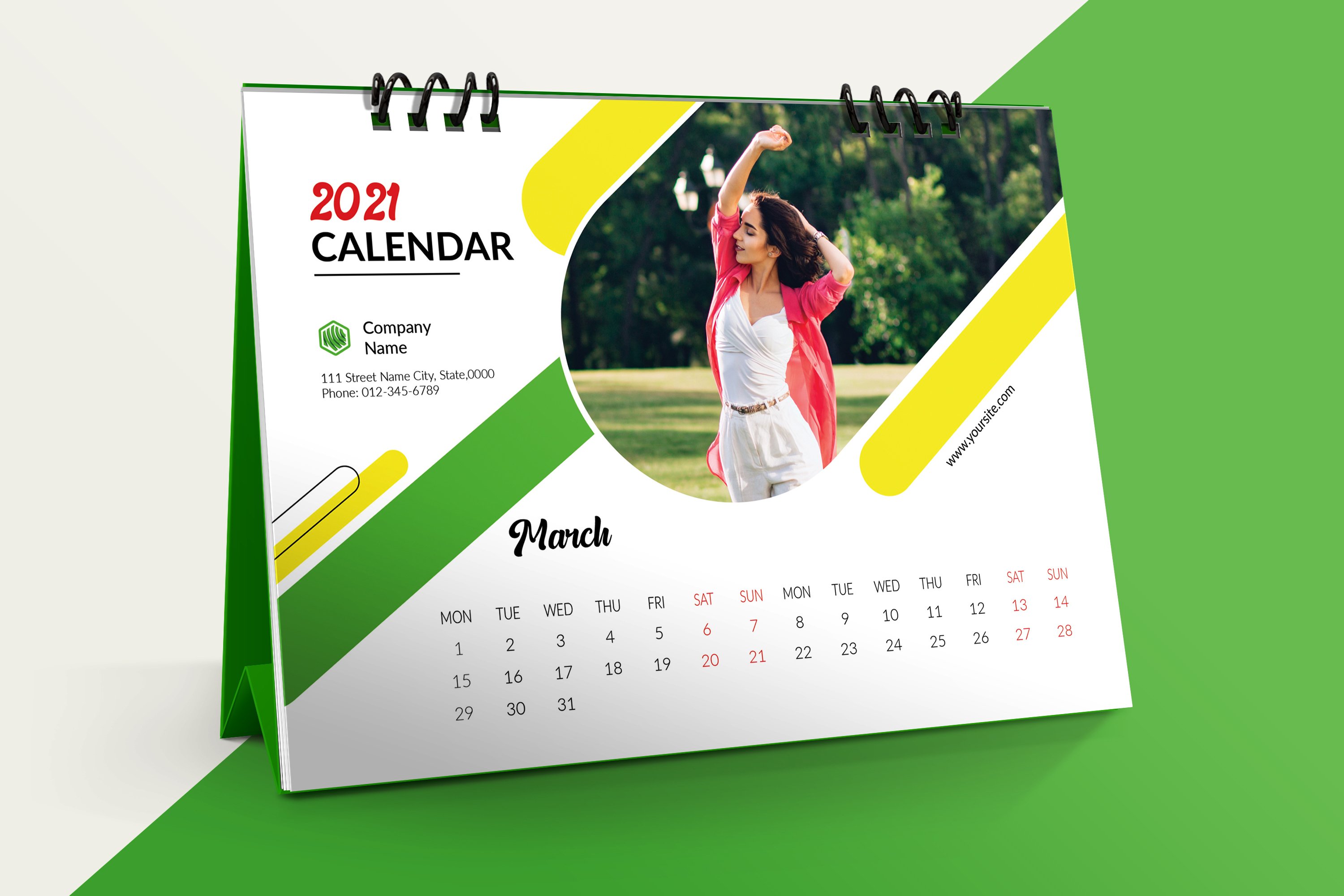 Download Desk Calendar Template 2021 963486 Other Design Bundles