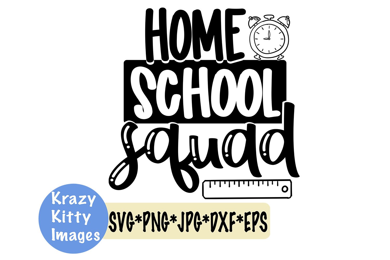 homeschool squad svg, home school svg, e-learning svg, alarm (915238
