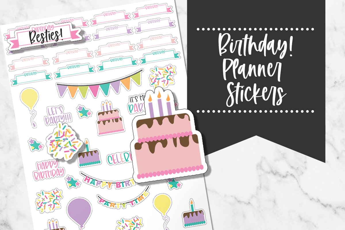 Birthday Planner Stickers