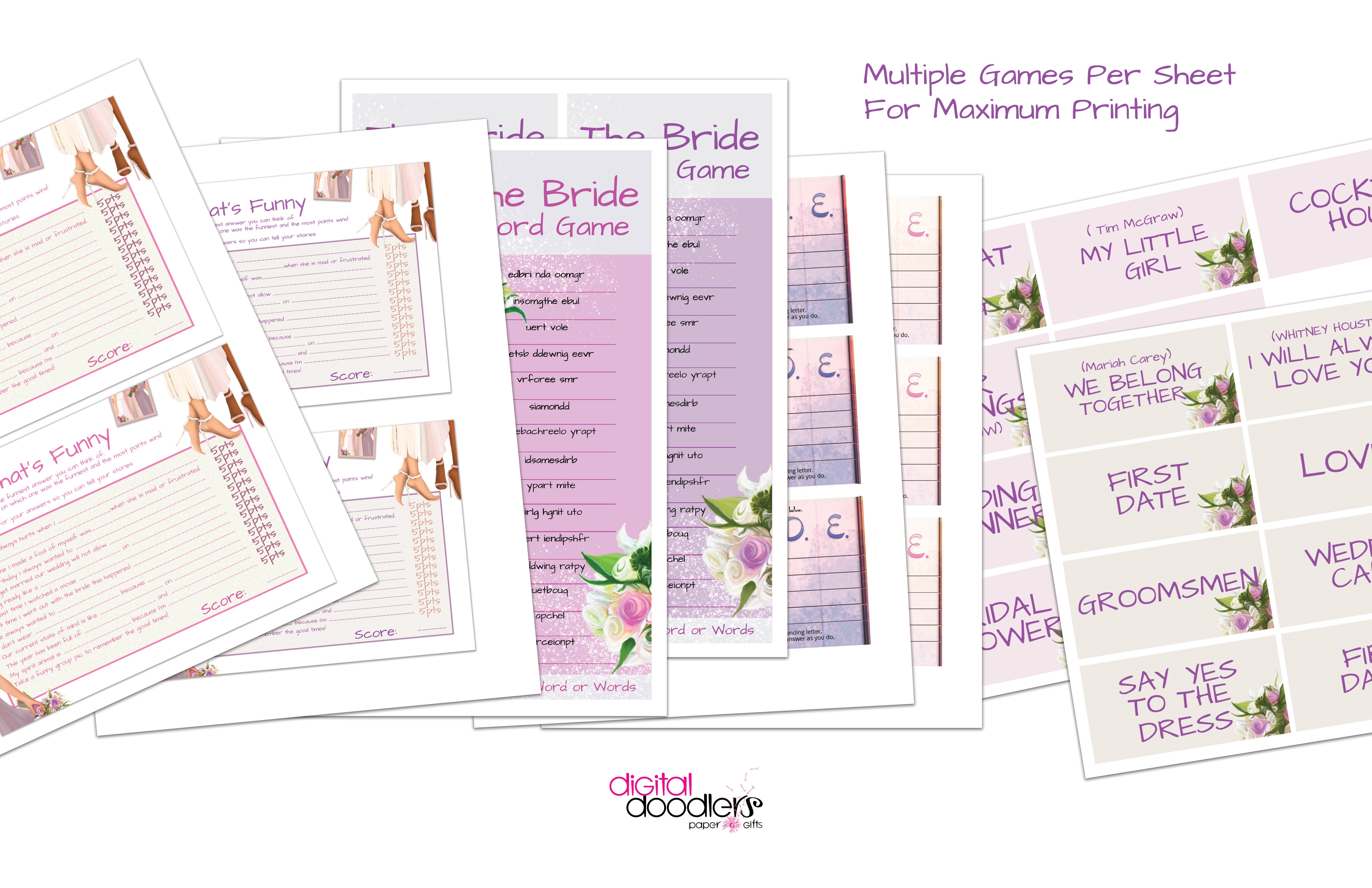 Bridal Shower Printable Package (49801) | Card Making | Design Bundles